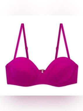 WET Aspen Top Bikini Top Magenta Size Medium NWT Strapless Convertible Swim Top